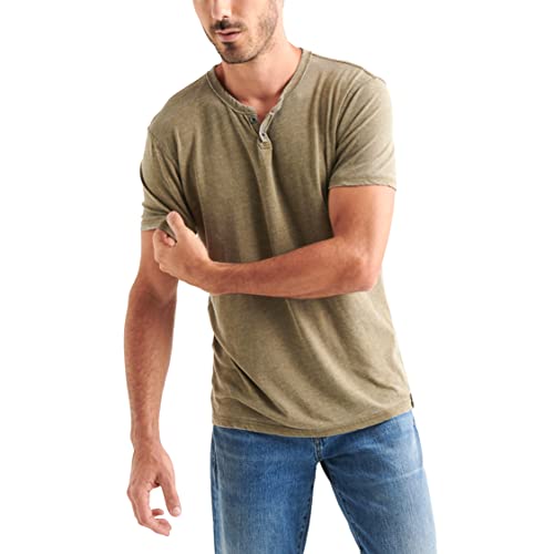 Lucky Brand Men's Venice Burnout Notch Neck Tee Shir...